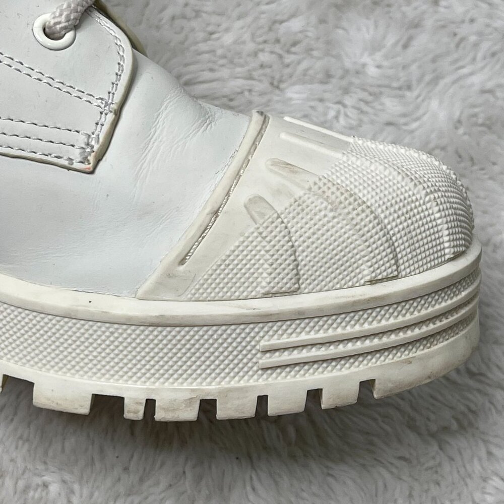 Christian Dior Women's White Lace Up Combat Leather Boot Shoes Size 40 - Picture 15 of 15
